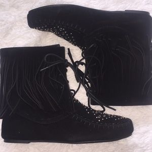 Steve Madden Fringe Ankle Boots